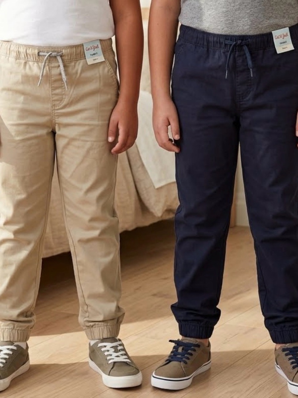 Cat & Jack Pull-On Jogger Pants in Navy and Khaki - Size 14 Husky